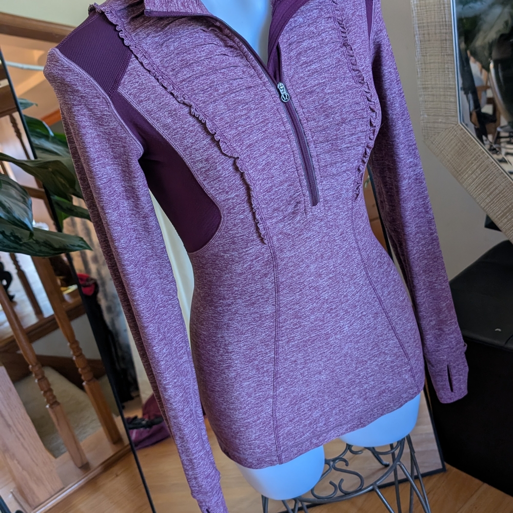 Lululemon Athletica Purple Quarter-Zip Top